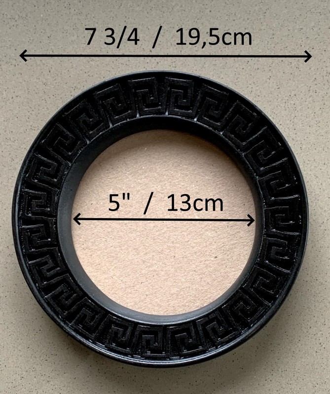 Greek Style Circle Ornament Round Photo Picture Frame Wall Mounted Decorative