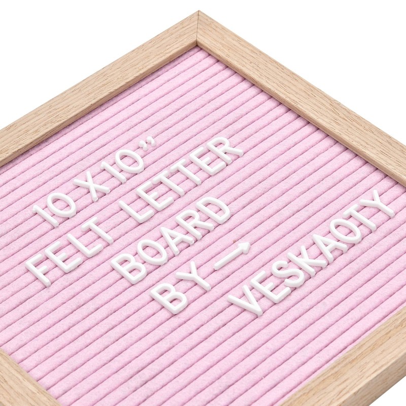 Felt Letter Board with 294 Letters, Numbers, Symbols - 10X10 Inch Changeable Mes gallery