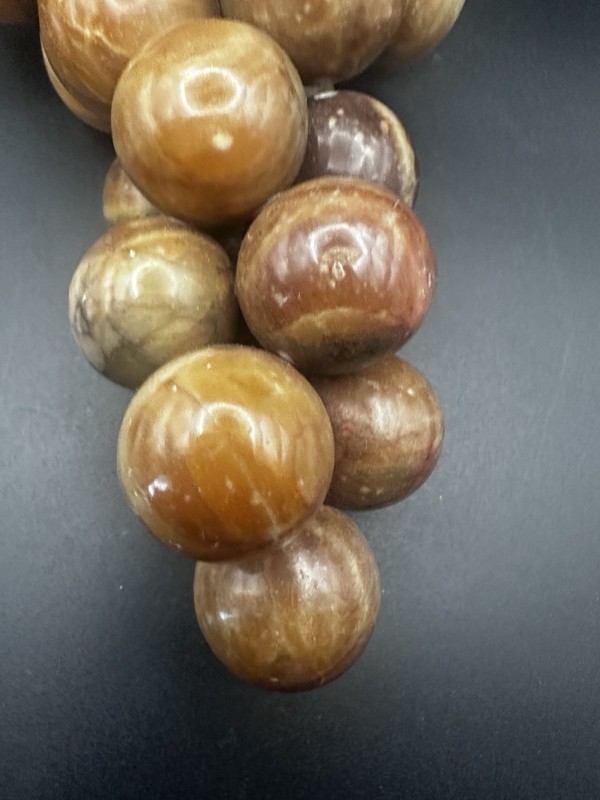 Vintage MCM ALABASTER MARBLE GRAPES CLUSTER BUNCH stone Fruit mid century gallery