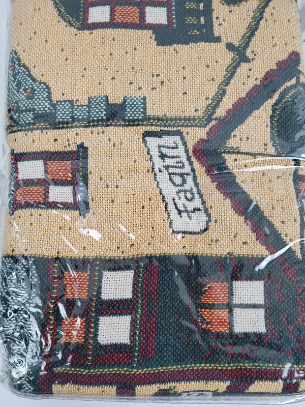 Vtg Dept. 56 Goodwin Weavers Dickens' Village 1st in Series Triple Woven Throw gallery