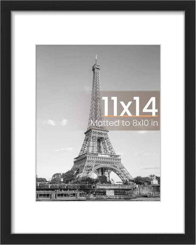 11×14 Picture Frame Display Pictures 8×10 W/ Mat/11×14 Without Mat Wall Hanging