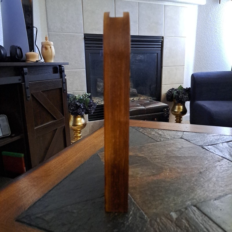 Oval Wooden Wall Vase.Two Wall Hangers On Back.Etched Oval Carvings On Front. gallery