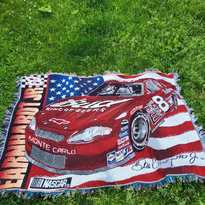 NASCAR Dale Earnhardt Jr #8 Tapestry Throw Blanket 56×42″