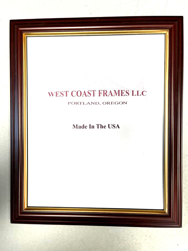 3324 Cherry with Gold Lip Wood Certificate Frame – Clear Glass