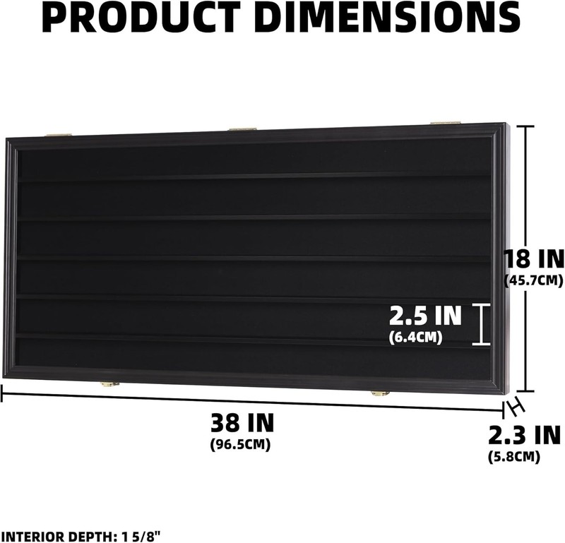 Train Display Case HO N Z Car 1/64 Model Locomotive Black Wall Rack Wood Cabinet gallery