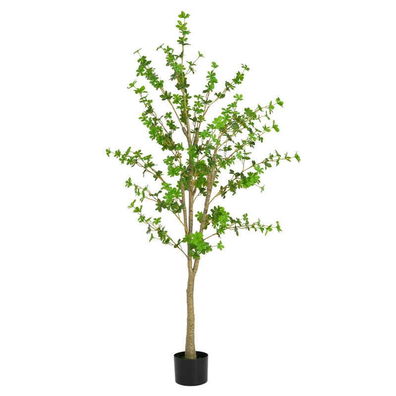 76" Artificial Enkianthus Tree in Pot, Realistic Faux Greenery for Home Decor gallery