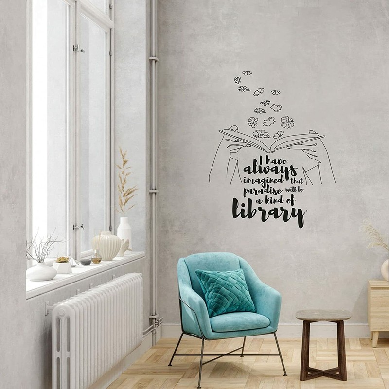 Kind Of Library Quote Vinyl Design Wall Art Decal Boys Girl Kid Rooms Decor gallery
