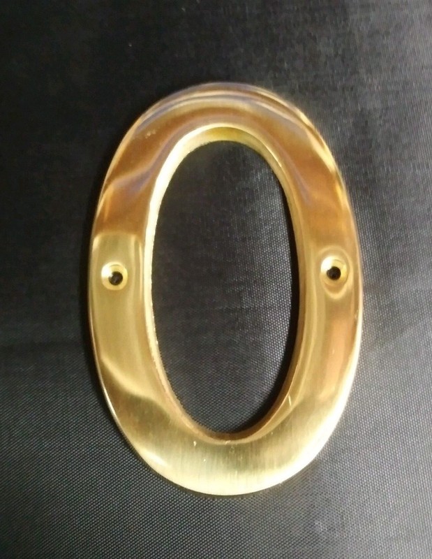 Polished Brass House 4″ Inch High Address Numbers 0-9 Letter A-F
