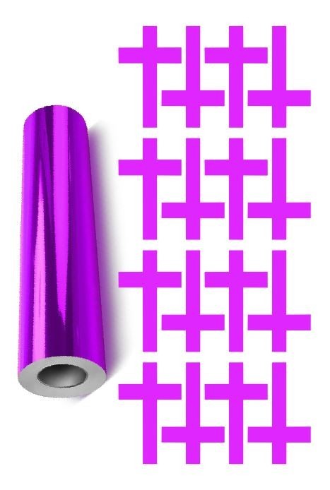 Cross Stickers Chrome Purple 2″ Religious Envelope Seals Church DC27