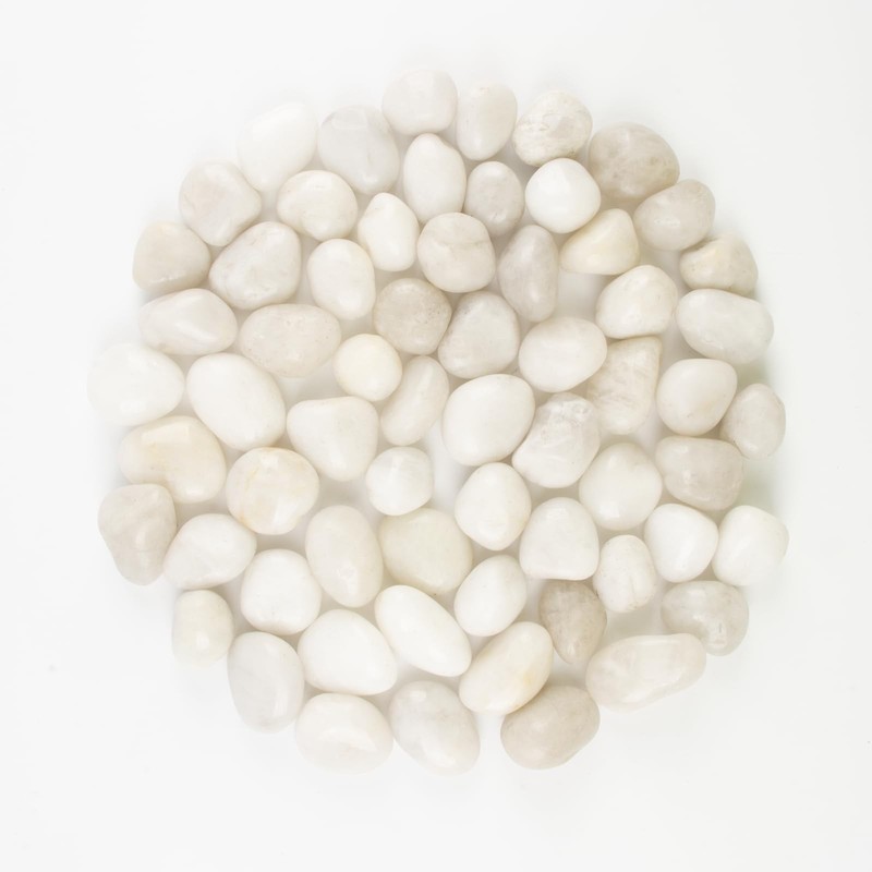 River Rocks – Natural Polished White Pebbles, 0.5-1 inch, 10 Lbs – Ideal for …