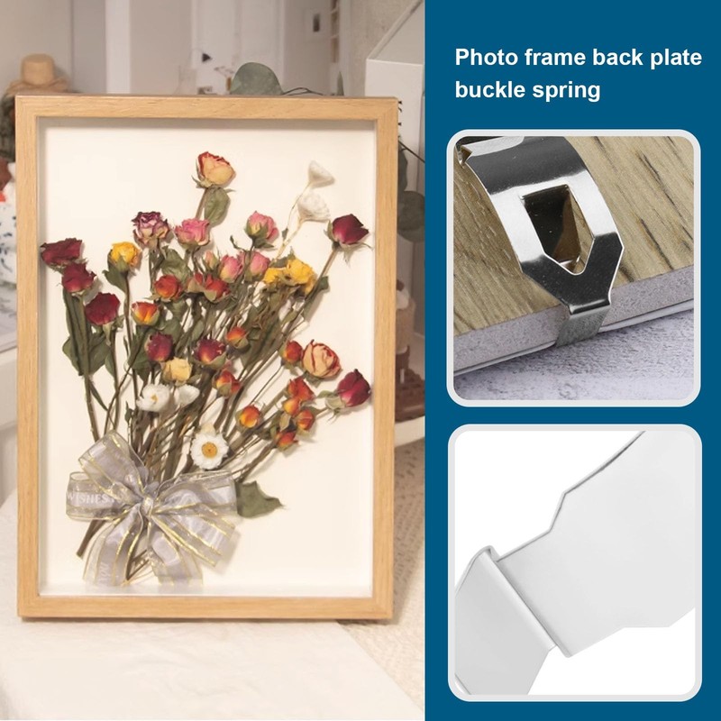 12PCS Photo Frame Clips Picture Hanger Fastener Artwork Back Plate Fixing Har... gallery
