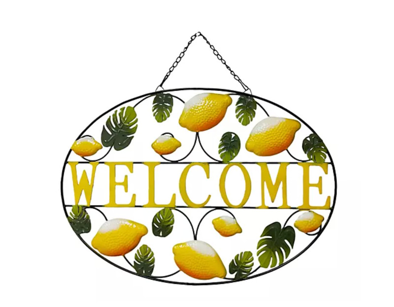 Temp-tations 24″ Wide and 17″ Tall Metal Welcome Sign