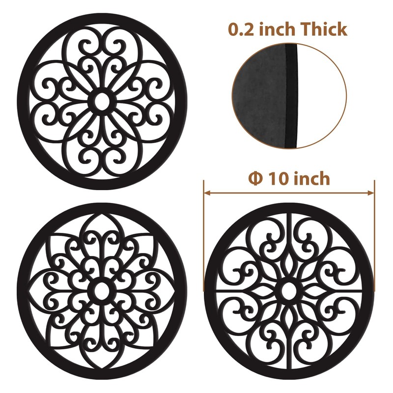 Bnesi 3 Pieces Thickened Rustic Wood Wall Decor,Farmhouse Circle Wall Decor M... gallery