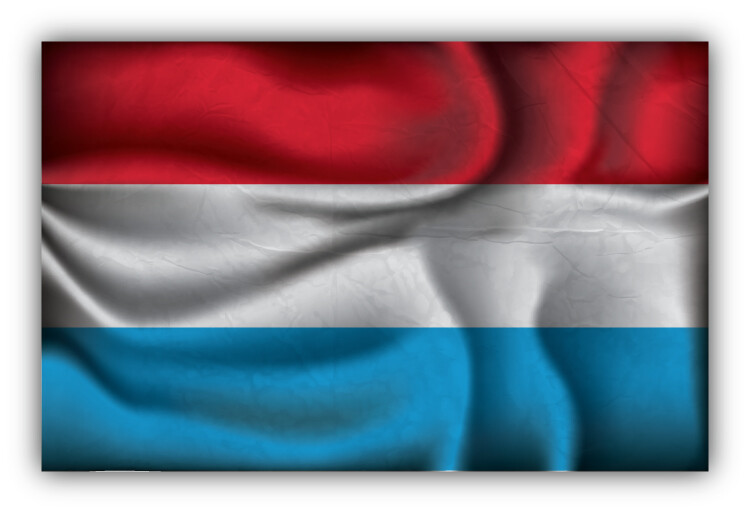 Luxembourg Grunge Waving Flag Car Bumper Sticker Decal