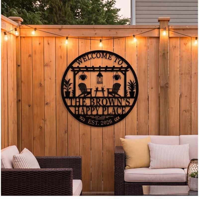 Custom Sun & Moon Metal Wall Art Personalized Celestial Outdoor Home Decor Gift
