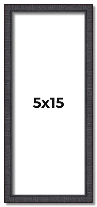 5×15 In Rustic Brown Real Wood Picture Frame Width 0.75 inches | Interior Frame
