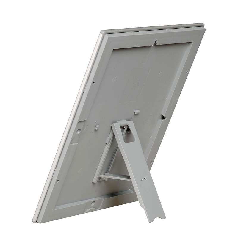 Opti Snap Poster Frame with Support Leg Aluminum Front Loading 8.5x11 Silver gallery