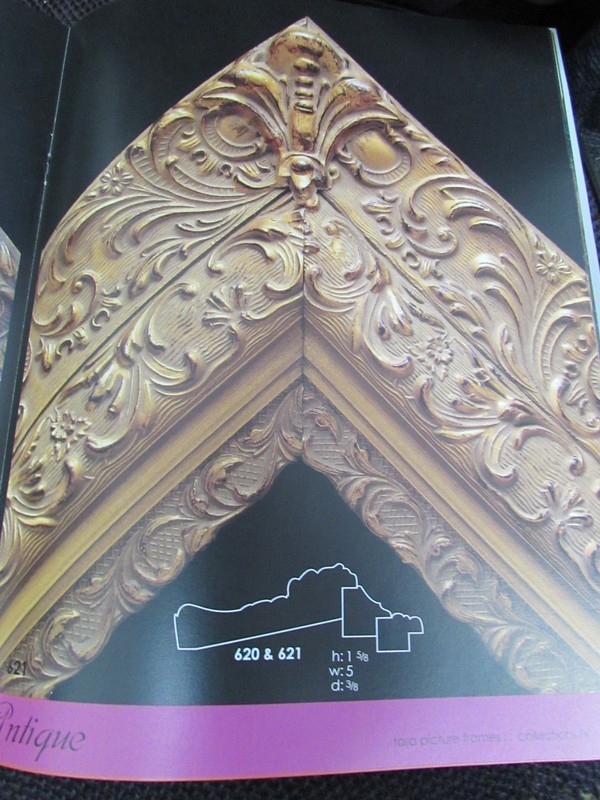 Rare Antique Gold Wooden Ornate Picture frame 16x20 inches -5 ''inches wide New gallery