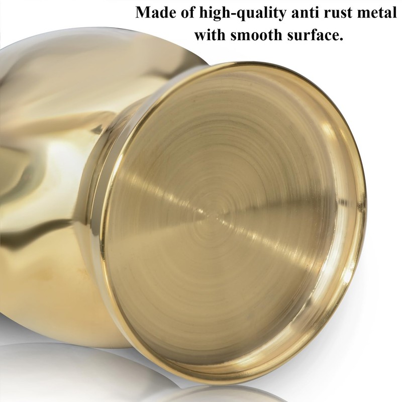 1 PCS Golden Metal Vase Centerpiece Stainless Steel Tabletop Flower Decor gallery