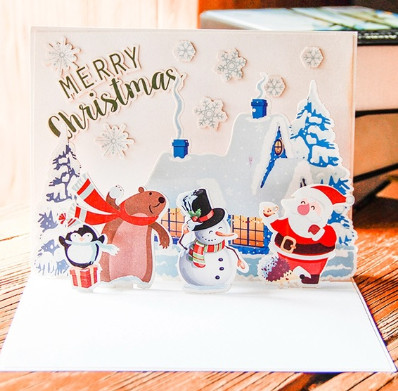 Christmas Card Wholesale Creative 3D Stereo Greeting Card Holiday Wish Card Kind gallery