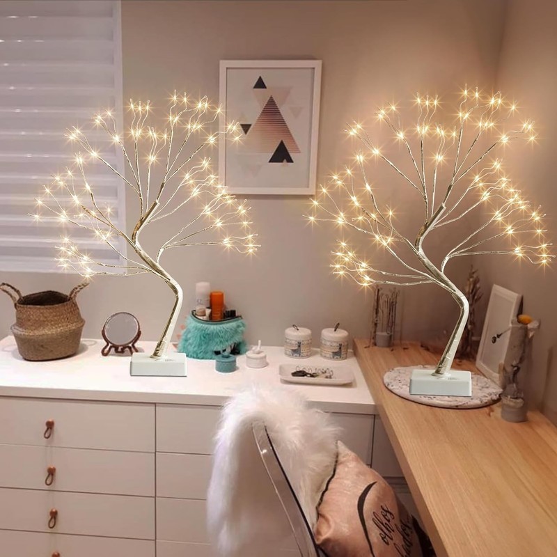 Fairy Lights Spirit Tree, 2PK Bonsai Tree Light, 108 LED Warm White Fairy Light gallery