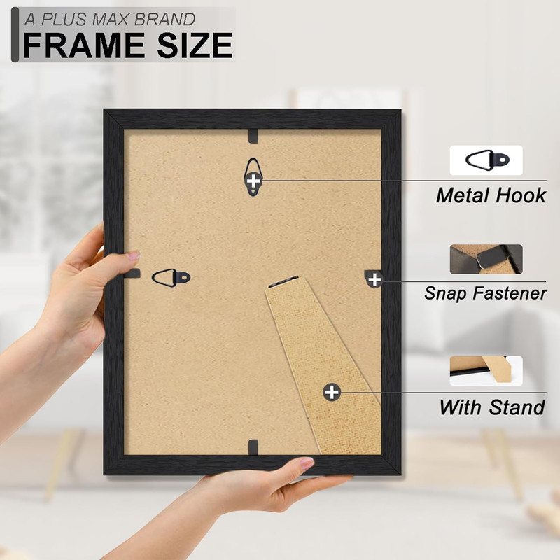 5X7 Picture Frame Set of 2, Black Engineered Wood Frame for 5 X 7 Inch Pictur... gallery