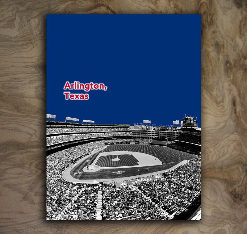 Texas Rangers Sports Poster MLB Art Print Rare Hot New 8×10″