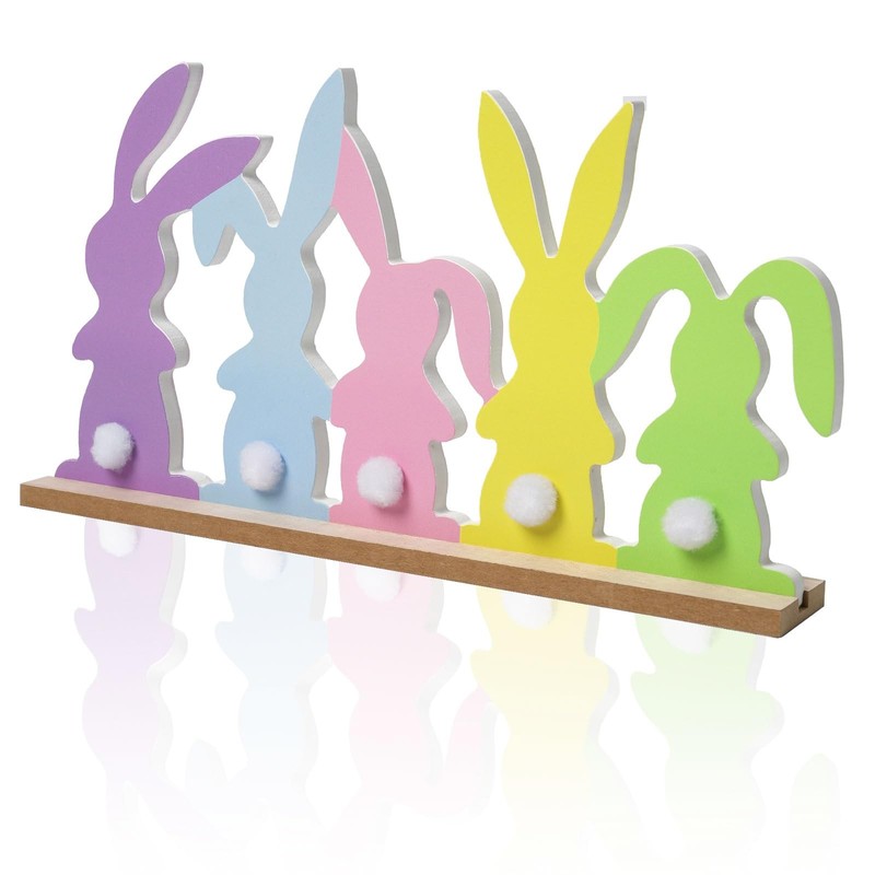 Easter Decorations for The Home, Rustic Farmhouse Wooden Bunny Blocks Tiered …