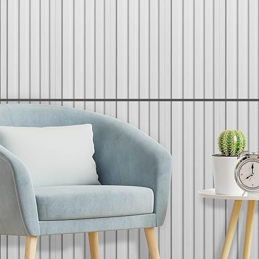 WPC Wainscoting Panels, 16-Pack 48 x 6 Inch 3D Wall Accents for Wall Decor