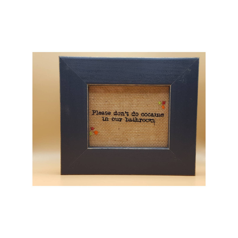 Funny 7″ x 6″ Monogrammed Bathroom Sign “Please don’t do……” See Pictures