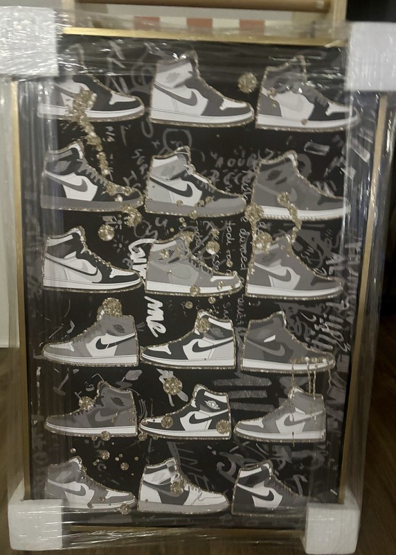 Notoriart Black And White Sneaker Collection Framed Sneaker 1 Piece