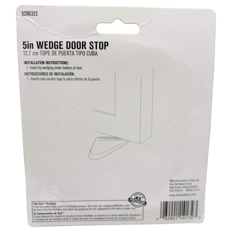 Ace Hardware - Brown Rubber Wedge Door Stop 5" inch 2-Pack | 5296322 | Free Ship gallery