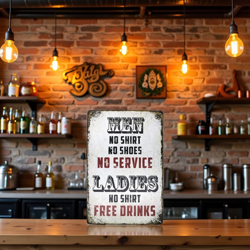 Beer Alcohol Free Drinks Funny Tin Sign Bar Pub Diner Cafe Wall Decor Home De... gallery