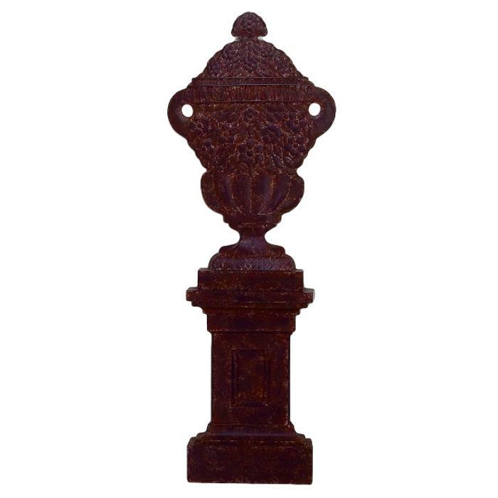 Classic 48 in Old World Urn Wall Plaque Metal Brown Outdoor Indoor Grecian