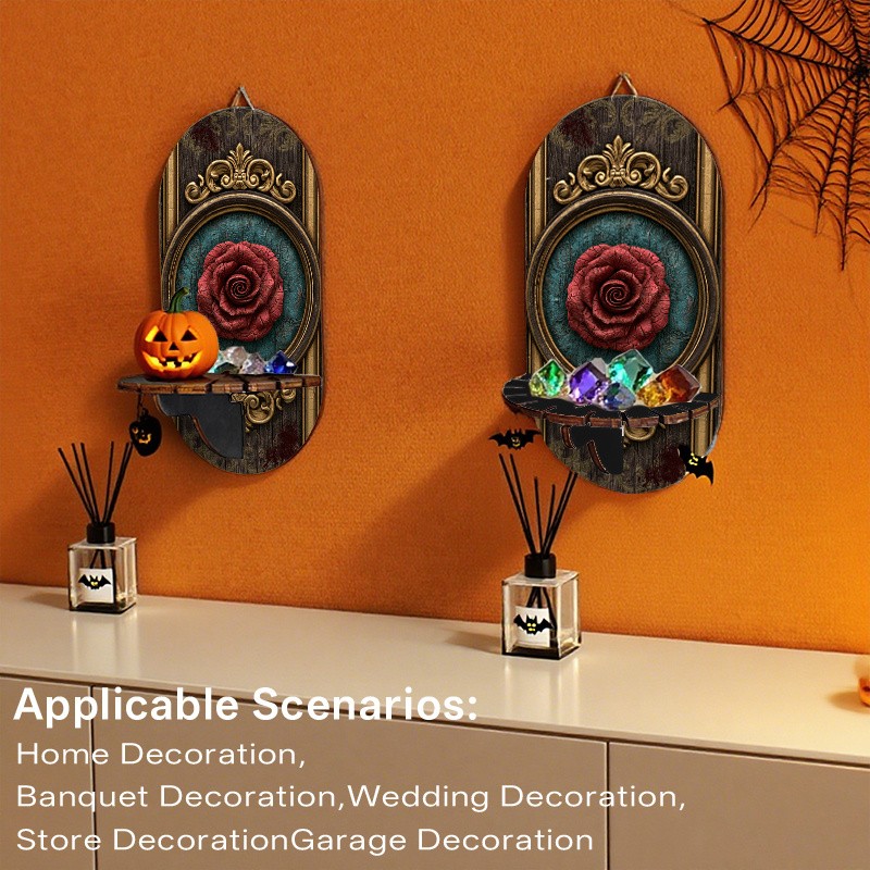 2D Summer Decor Floating Shelves Decorative Wall Shelf Wall Mounted Storage Rack gallery