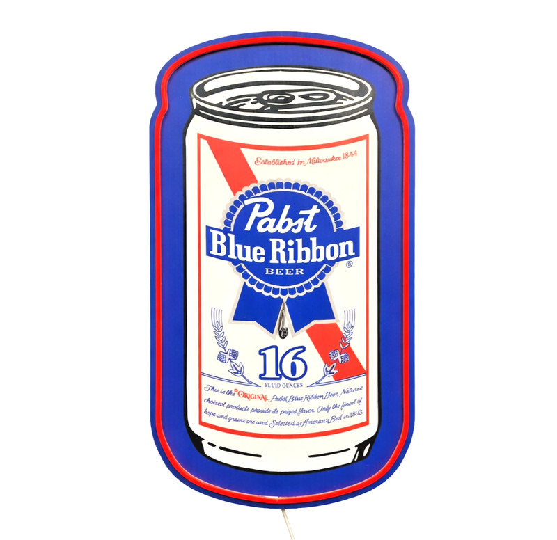 Pabst Blue Ribbon Beer Can LED Neon-Style Wall Sign – Officially Licensed