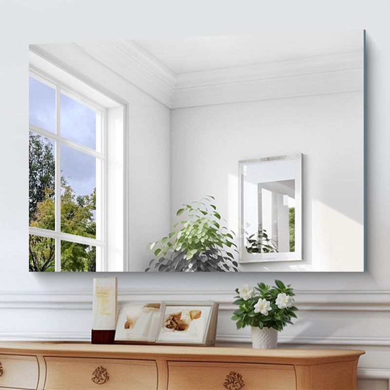 Kocuuy Large Frameless Mirror 55X40 Bathroom Mirror For Over Sink Upgraded