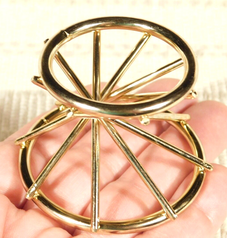 Sphere Display Stand Gold Color with Swirl Design