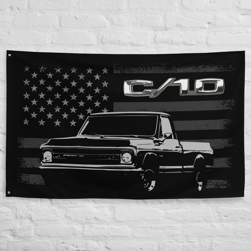 1970 Chevy C10 Pickup Truck Garage Office Man Cave Banner Flag 34.5″ x 56″