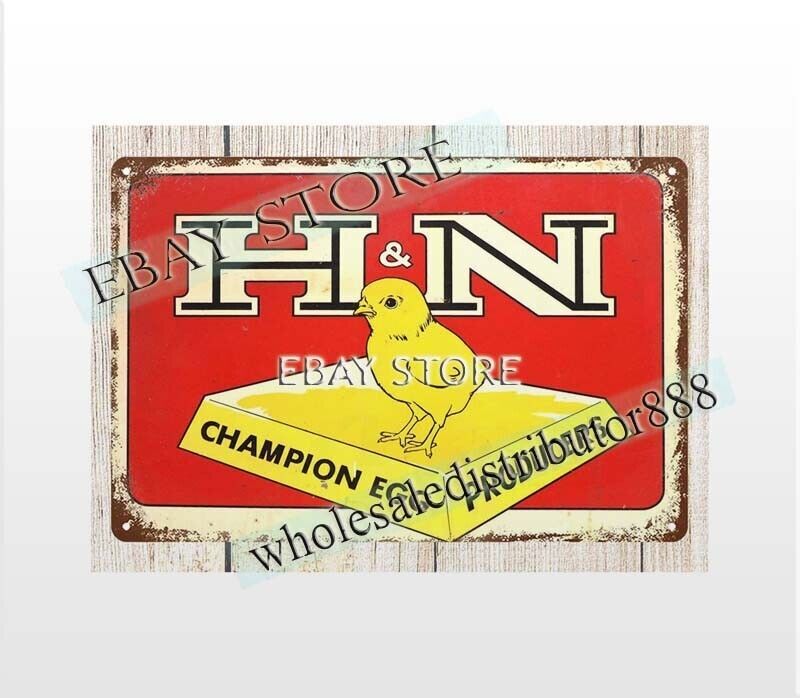 H&N Champion Egg Producers barn agriculture metal tin sign wall prints online