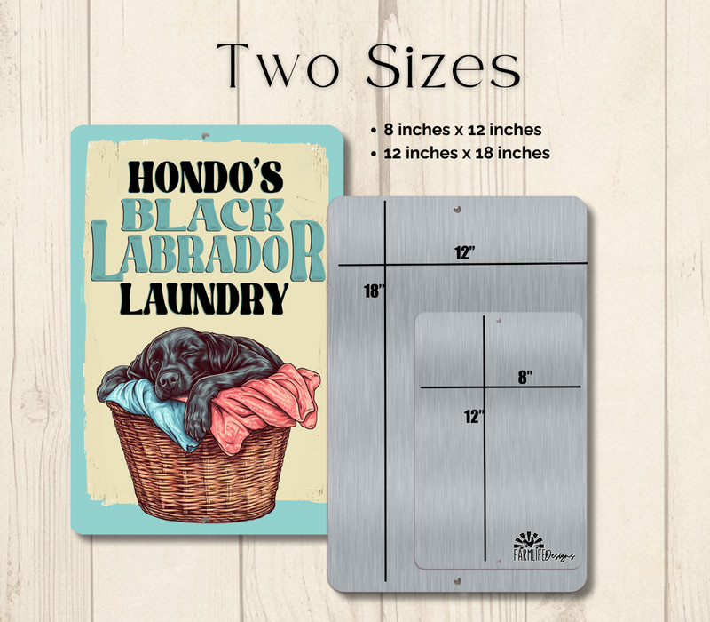Black Lab Custom Laundry Room Sign personalized dog metal tin labrador decor art gallery