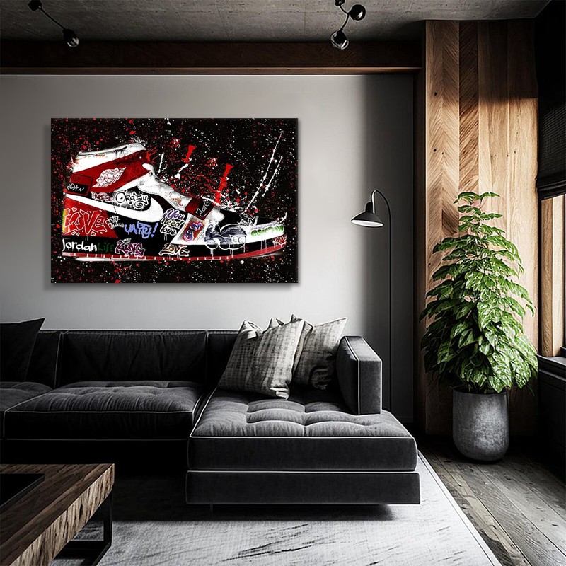 Jordan Shoe Hype Sneaker Canvas Wall Art Abstract Poster Ready to Hang Gift gallery