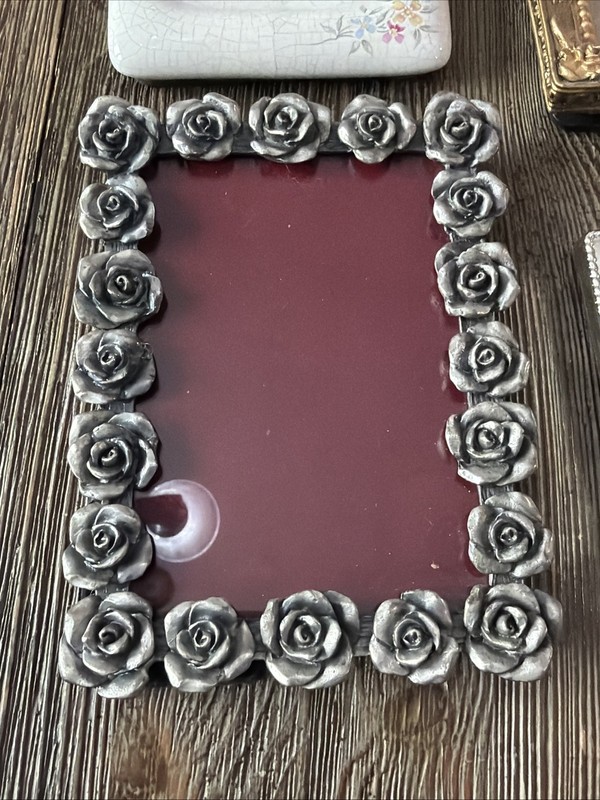 4 peice Small Gallery Picture Frame Lot Silver Floral Angel victorian gold mini gallery