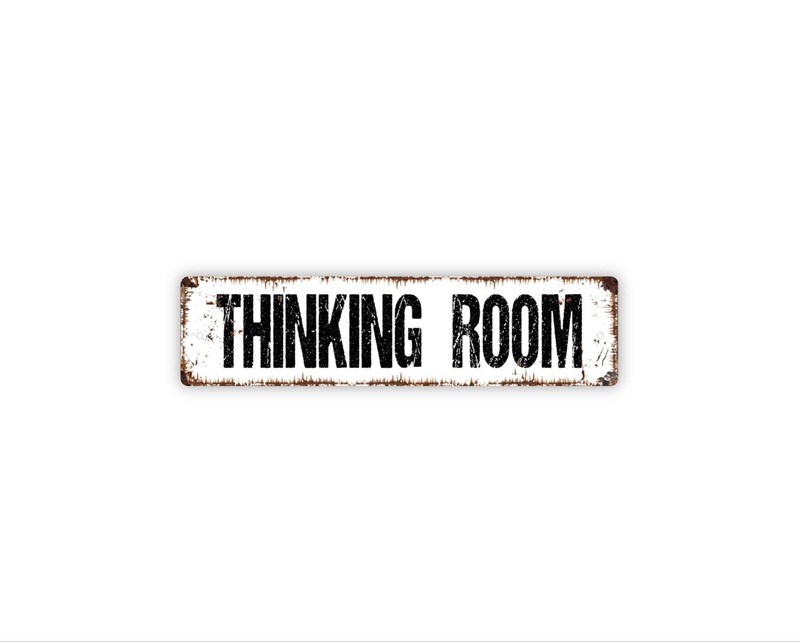 Thinking Room Sign | Quiet Reflection Wall Art | Home Office Study Meditation