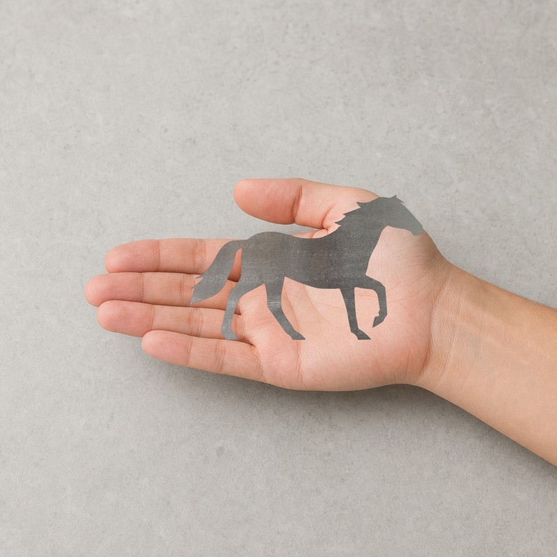 Horse 1 Steel Cutout Shape, Raw Metal Wall Art and Craft Supply gallery