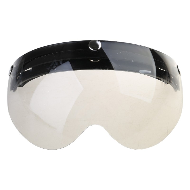 Windproof 3-Snap Visor Lens Shield for Motorcycle Helmets Flip Up Down Open Face gallery