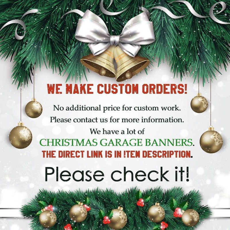 Christmas Garage Door Murals Banners Cover New Year Decor Home Billboard GD109 gallery