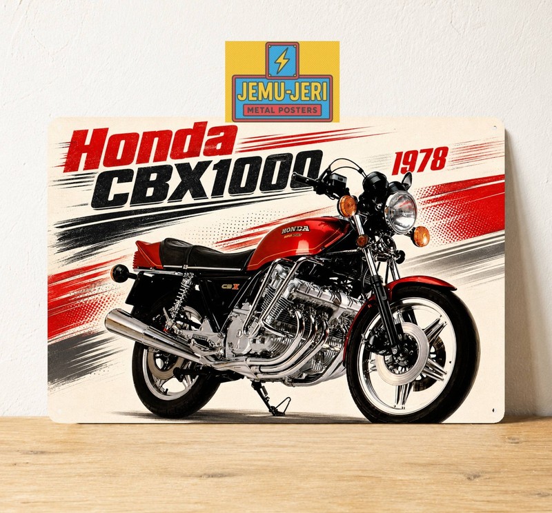 1978 Honda CBX1000 Classic Motorcycle Metal Poster Tin Sign Garage Wall 20x30cm gallery