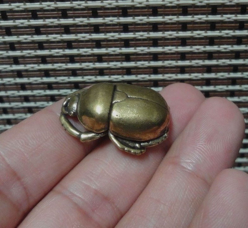 Vintage Style Brass Copper Cute Ladybug Insect Statue for Home and Garden Decor gallery