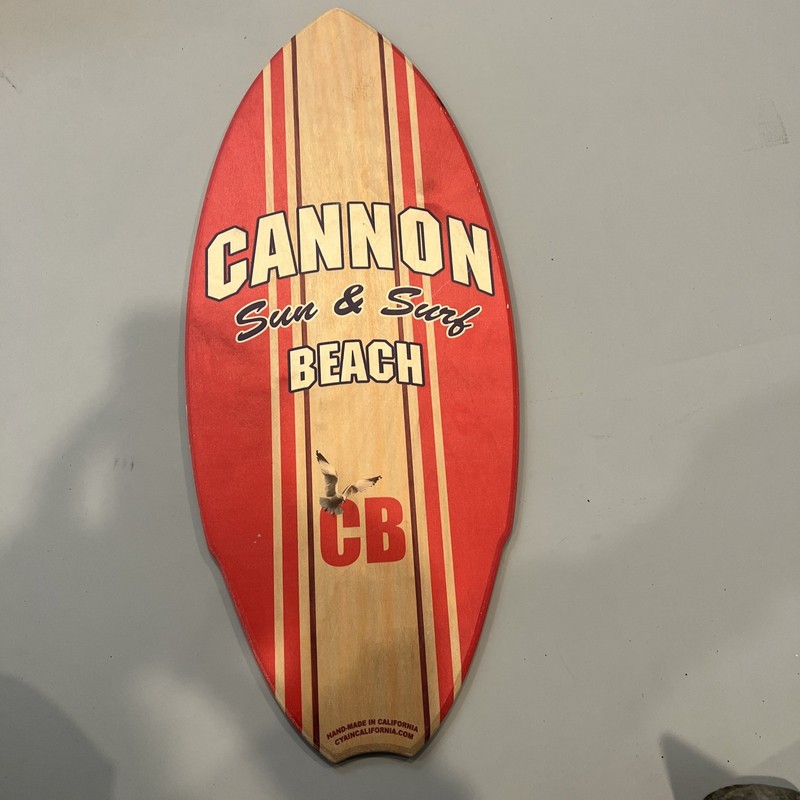 Cannon Beach Sign Double-Sided Handmade Wooden 20” Wall Decor